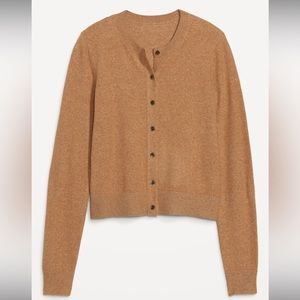 Old Navy SoSoft Cropped Cardigan Sweater for Women in Light Brown, Petite XL